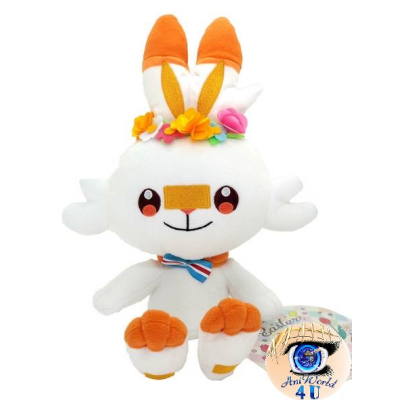 Officiële Pokemon center knuffel Easter Scorbunny 29cm (staand)